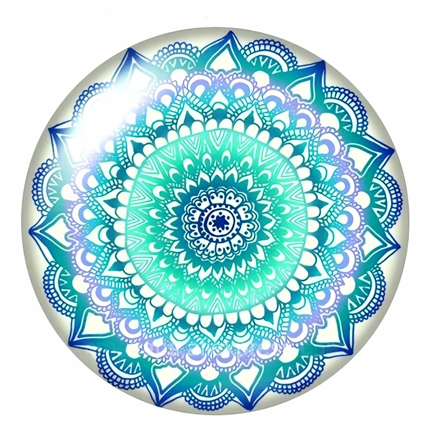 SNAP MANDALA ODCIENIE ZIELENI I TURKUSU SMD009