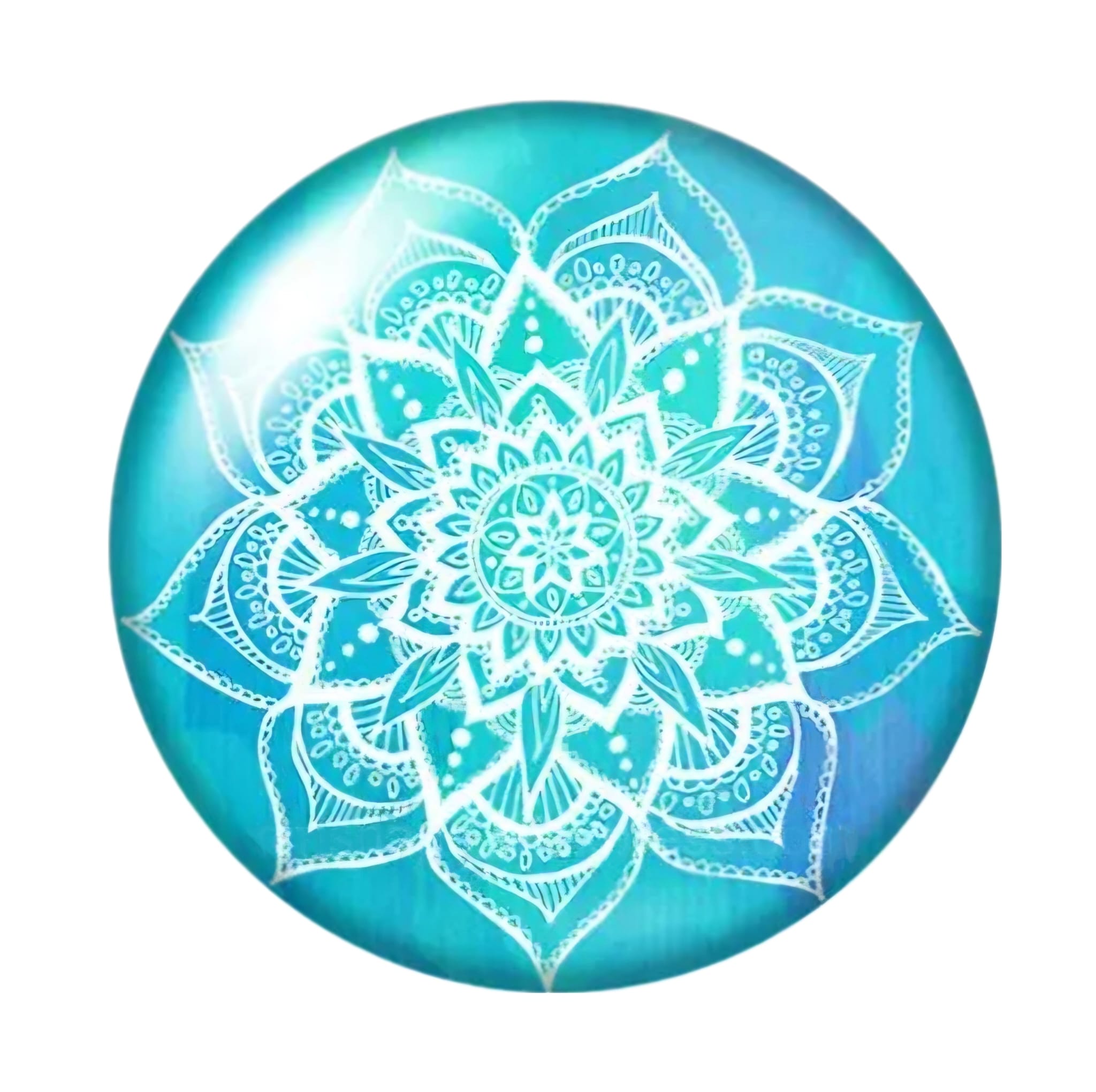 SNAP MANDALA ODCIENIE ZIELENI I NIEBIESKIEGO SMD012