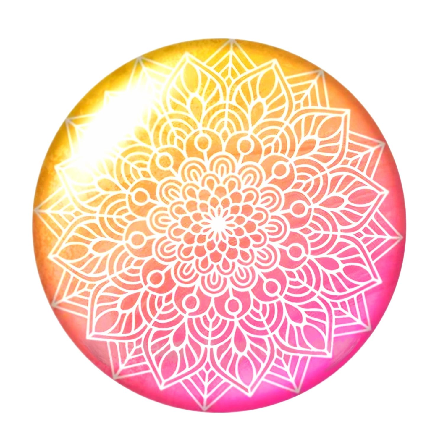 SNAP MANDALA ŻÓŁTO-RÓŻOWA SMD003