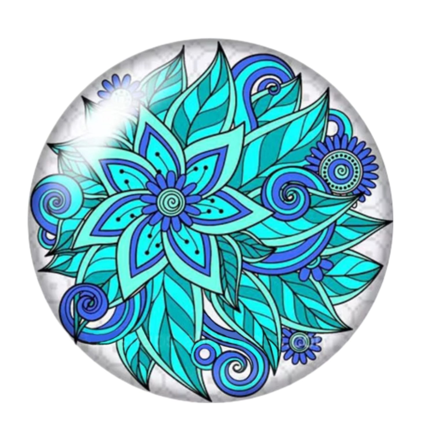 SNAP MANDALA ODCIENIE ZIELENI I NIEBIESKIEGO SMD010