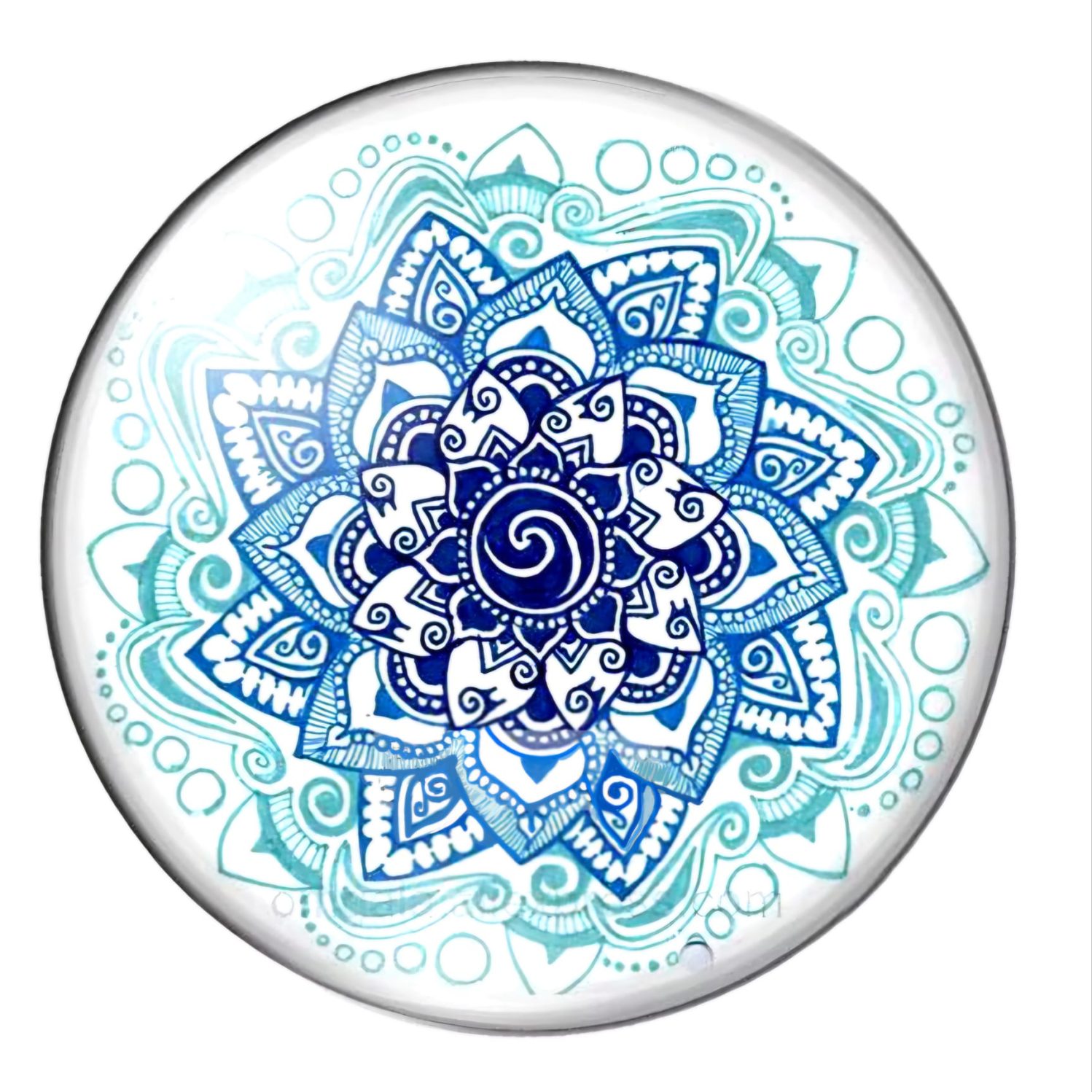 SNAP MANDALA ODCIENIE ZIELENI I NIEBIESKIEGO SMD011