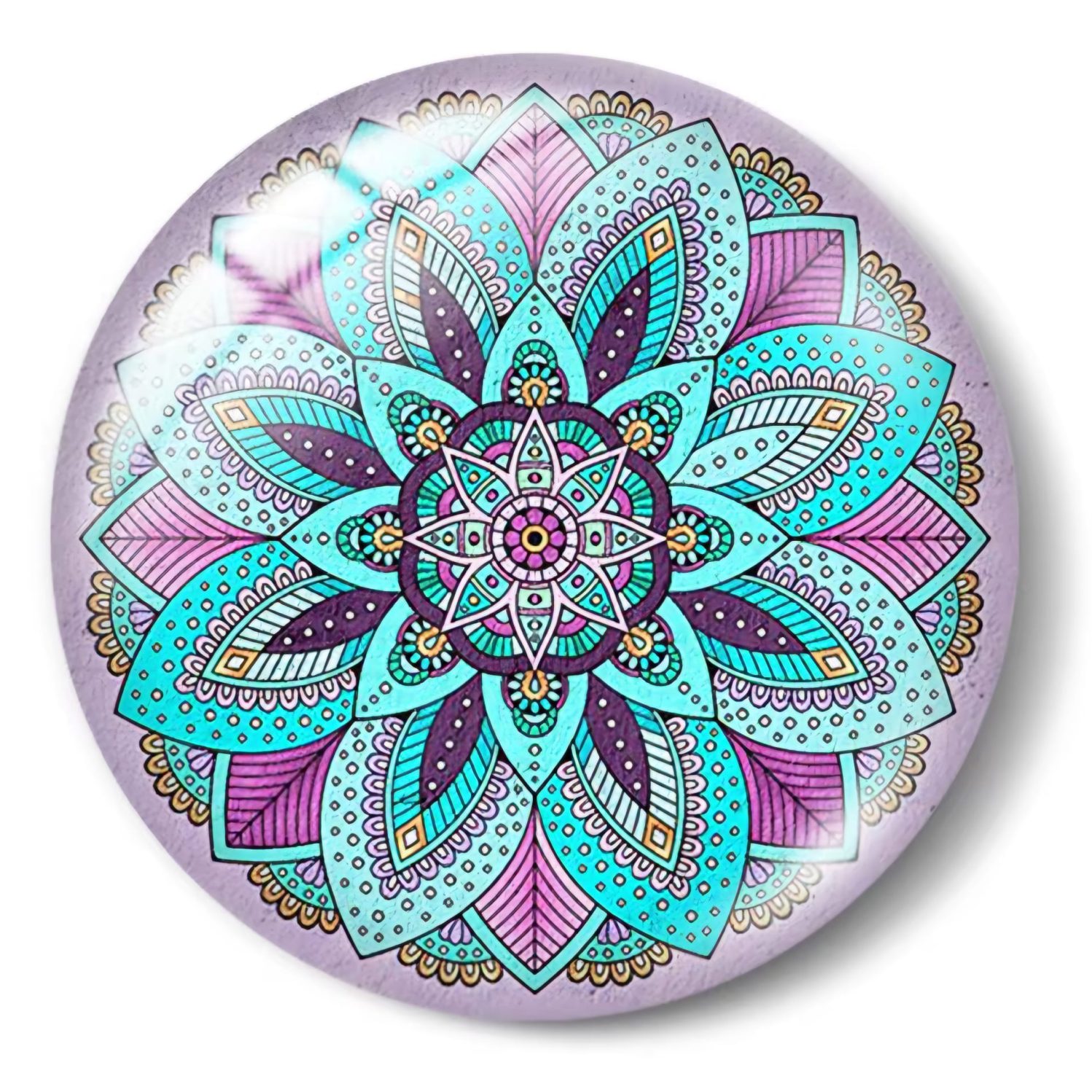 SNAP MANDALA TURKUSOWO-FIOLETOWA SMD022