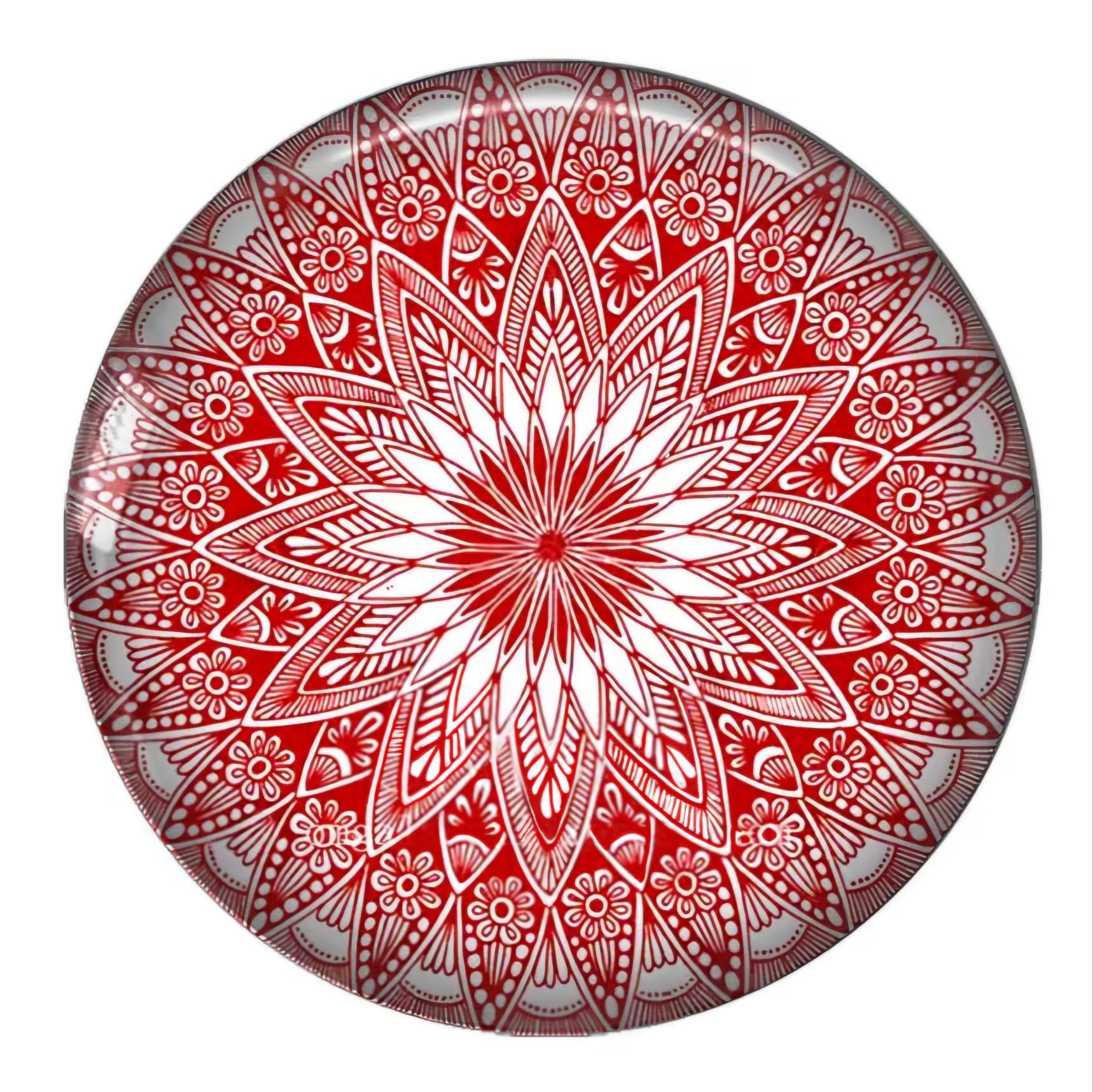 SNAP MANDALA CZERWONO-BIAŁY SMD027